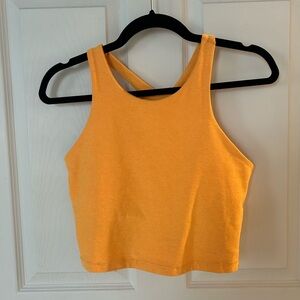 Beyond Yoga Spacedye Focus Cropped workout tank 
Mango pop Heather- size large